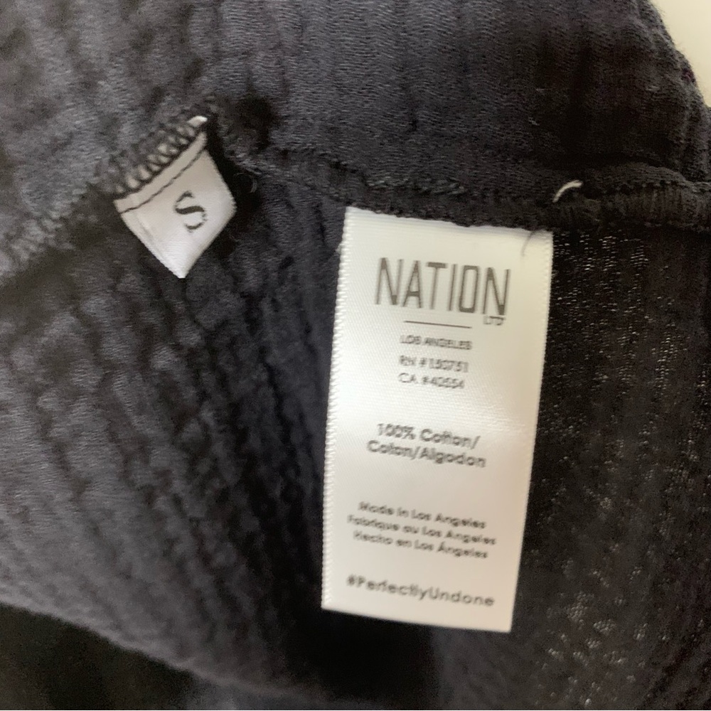 Nation LTD Womens black Addie tiered gauze cotton mini dress S - Picture 10 of 11